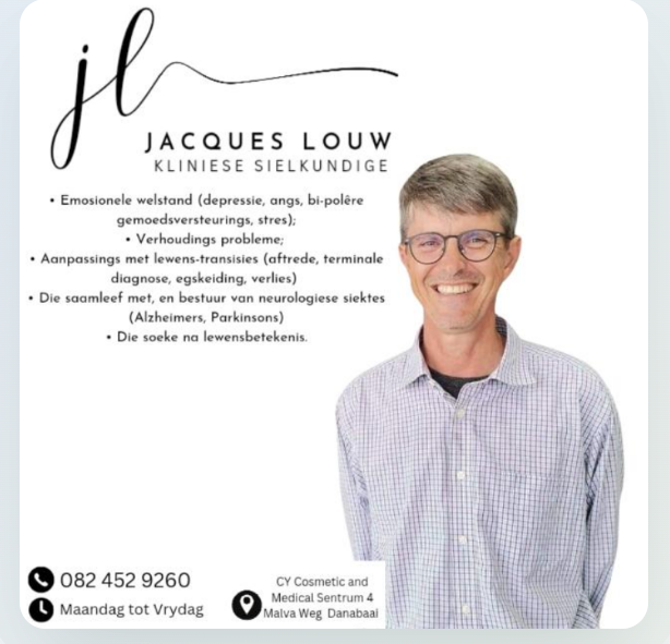 Jacques Louw, Clinical Psychologist in Danabaai, Mossel Bay